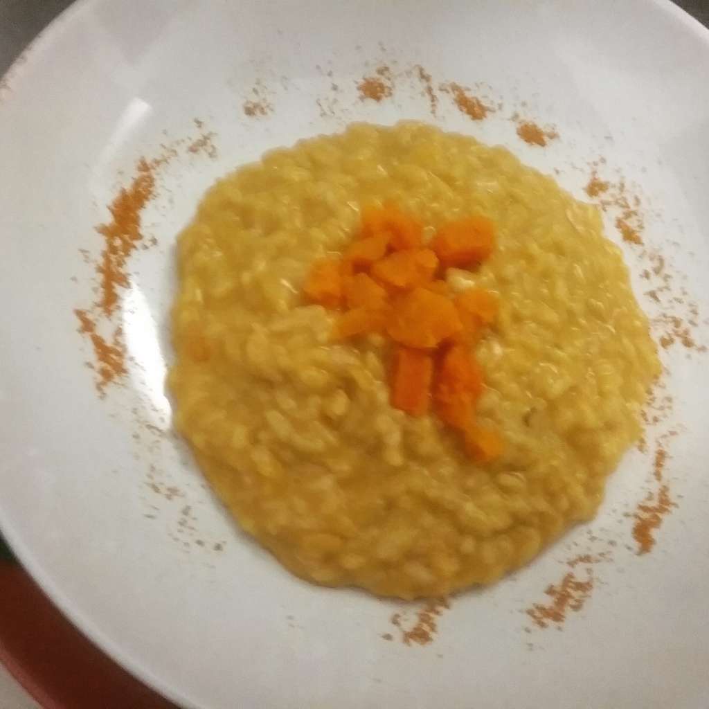 Risotto con la zucca e taleggio di bufala 